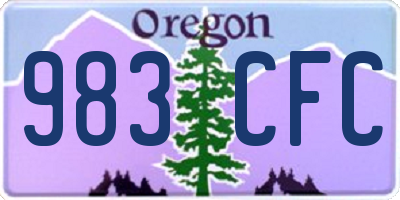 OR license plate 983CFC
