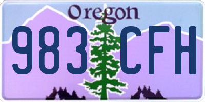 OR license plate 983CFH