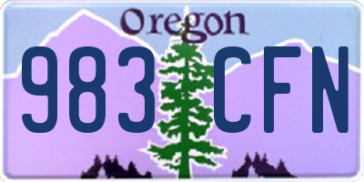 OR license plate 983CFN