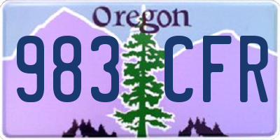 OR license plate 983CFR