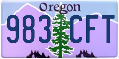 OR license plate 983CFT