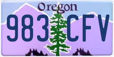 OR license plate 983CFV