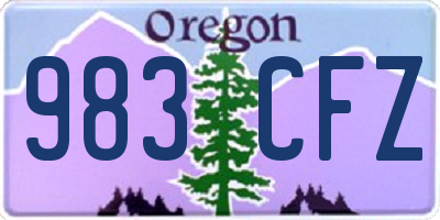 OR license plate 983CFZ