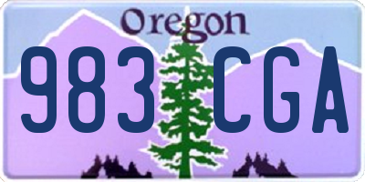 OR license plate 983CGA
