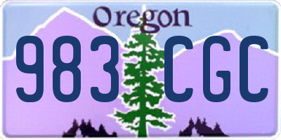 OR license plate 983CGC
