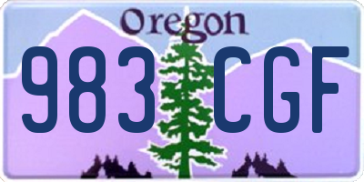 OR license plate 983CGF
