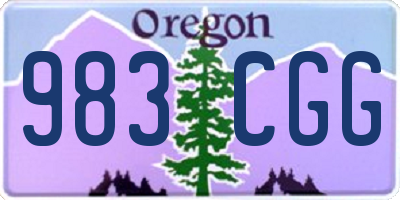 OR license plate 983CGG