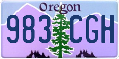 OR license plate 983CGH