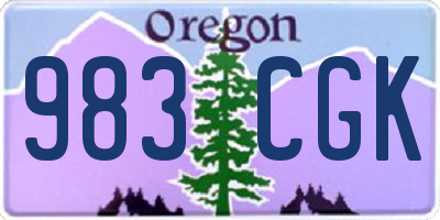 OR license plate 983CGK