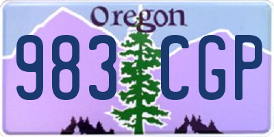 OR license plate 983CGP