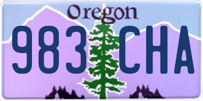 OR license plate 983CHA