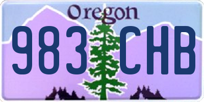 OR license plate 983CHB