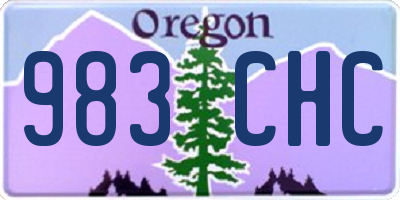 OR license plate 983CHC