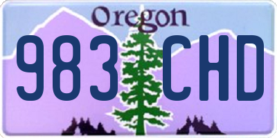 OR license plate 983CHD