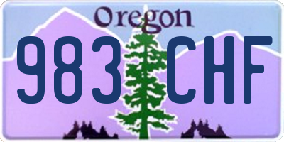 OR license plate 983CHF