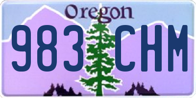 OR license plate 983CHM