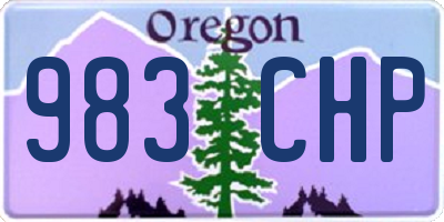 OR license plate 983CHP