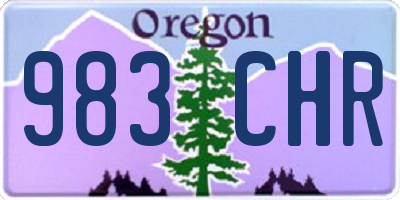 OR license plate 983CHR
