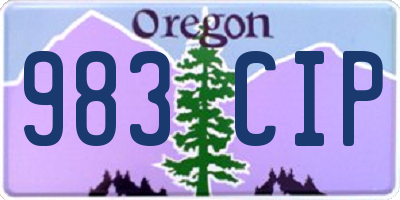 OR license plate 983CIP