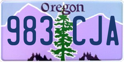 OR license plate 983CJA