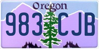 OR license plate 983CJB