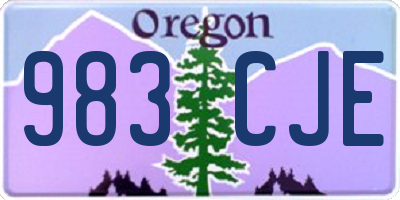 OR license plate 983CJE