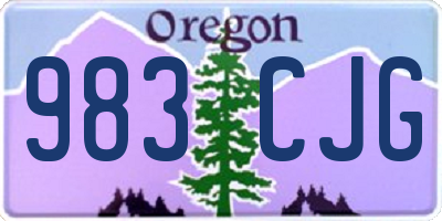 OR license plate 983CJG