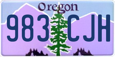 OR license plate 983CJH