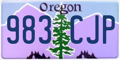 OR license plate 983CJP