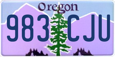 OR license plate 983CJU