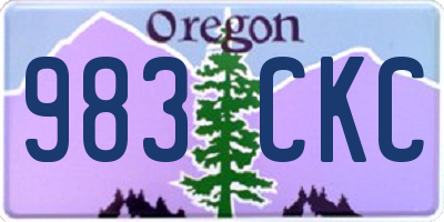 OR license plate 983CKC
