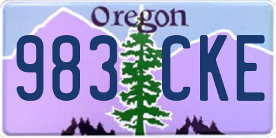 OR license plate 983CKE