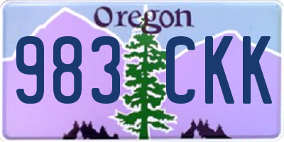 OR license plate 983CKK