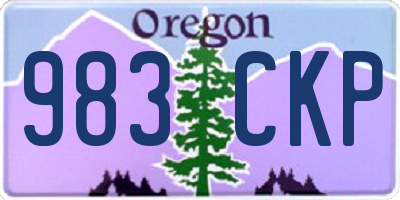 OR license plate 983CKP