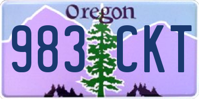 OR license plate 983CKT