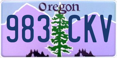 OR license plate 983CKV