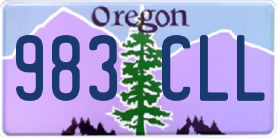 OR license plate 983CLL