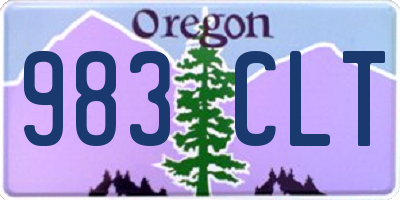 OR license plate 983CLT
