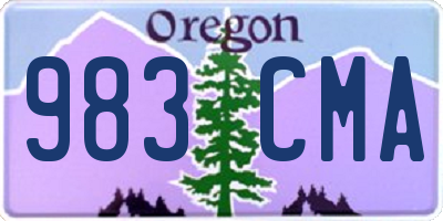 OR license plate 983CMA