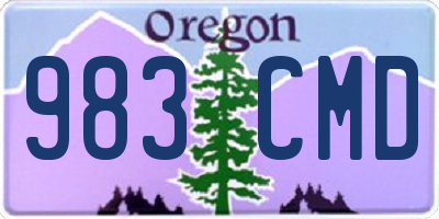 OR license plate 983CMD