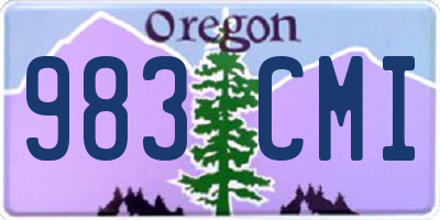 OR license plate 983CMI