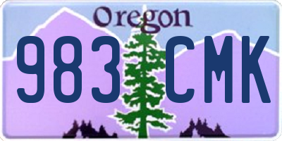 OR license plate 983CMK