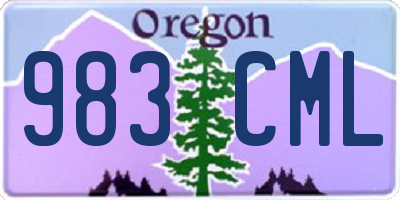 OR license plate 983CML