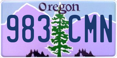 OR license plate 983CMN