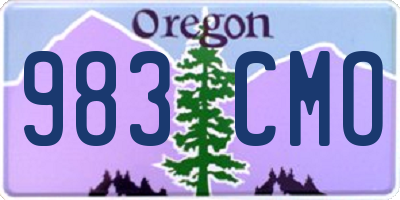 OR license plate 983CMO