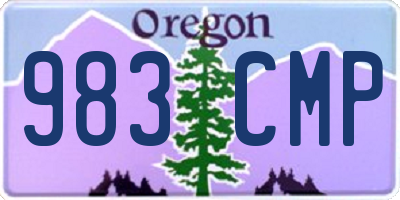 OR license plate 983CMP