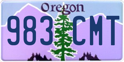 OR license plate 983CMT