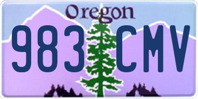 OR license plate 983CMV