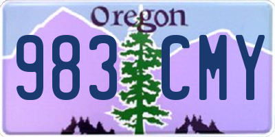 OR license plate 983CMY