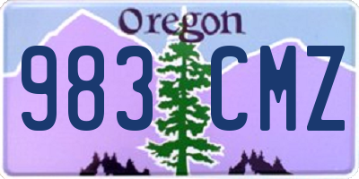 OR license plate 983CMZ